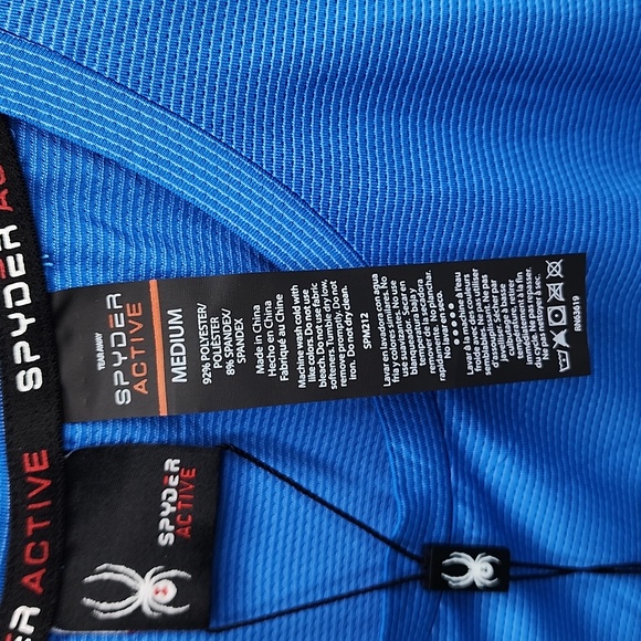 SPYDER ACTIVE MEN'S MEDIUM TSHIRT, ROYAL BLUE COLOR - Picture 9 of 9